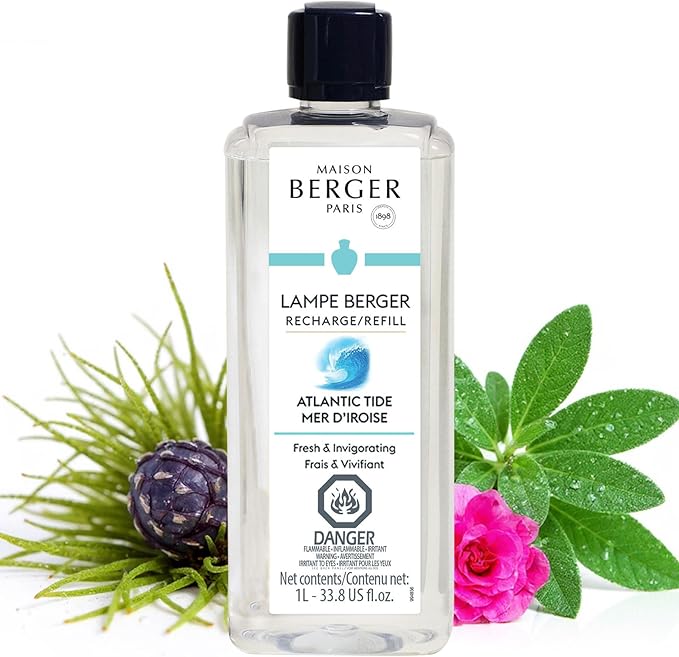 MAISON BERGER Lampe Berger Refill, 1 L, Atlantic Tide | Catalytic Lamp Fragrance Refill, Helps Neutralize Odors, ~160 h Fragrance Diffusion, Made in France
