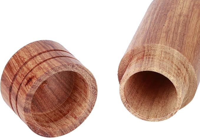 Zerodis 10Pcs Wooden Essential Oil Cylinder Box Storage Bottle Container Leak Proof Travel Carrier Case with Safe Independent Packaging for Aromatherapy DIY and Portable Use (2.9 outer diameter)