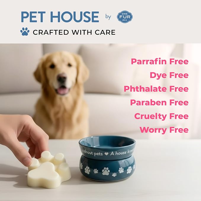 One Fur All Pet House Spring and Summer Wax Melts for Pet Odor, Natural, Plant Based Soy Wax Melts, Long Lasting Fragrance for Fresh Smelling Homes, Pink Sugar