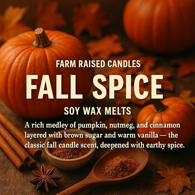 USA Grown Soy Wax Melts - Fall Spice - Bakery Variety Pack – 5 Pack, 16oz Total – Wax Melts Warmer Scents – Cinnamon, Pumpkin, Pecan Waffles, Cozy Kitchen Scents