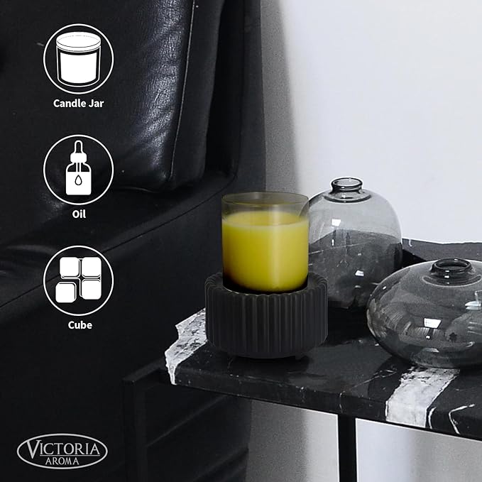 VICTORIA AROMA Ceramic Wax Melt Warmer 3-in-1 Candle Wax Warmer for Scented Wax Melter Electric Fragrance Wax Burner for Home Office Bedroom Gift & Decor…