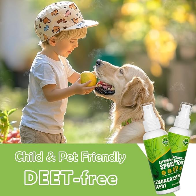 SCENTORINI Citronella Spray with Lemongrass Essential Oil, DEET-Free, 6.76 oz (2 Pack) Air Freshener Mist, Plant-Based for Home, Patio, Outdoor, Courtyard, Camping, Hiking, Traveling, Fishing
