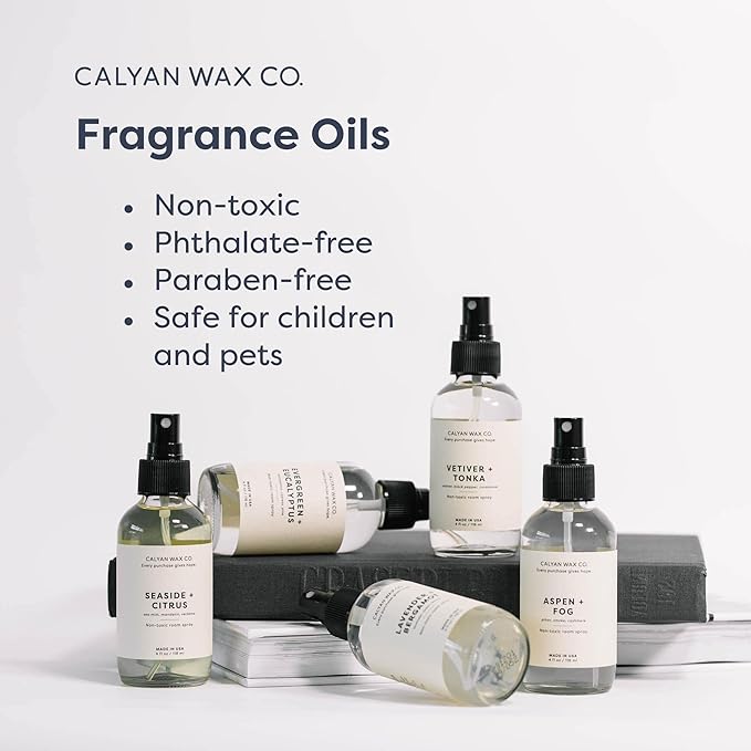 Calyan Wax Co. Aspen & Fog Room Spray - Clean Air Freshener - Natural Room Deodorizer - Air Freshener Spray for Home - 4 fl oz