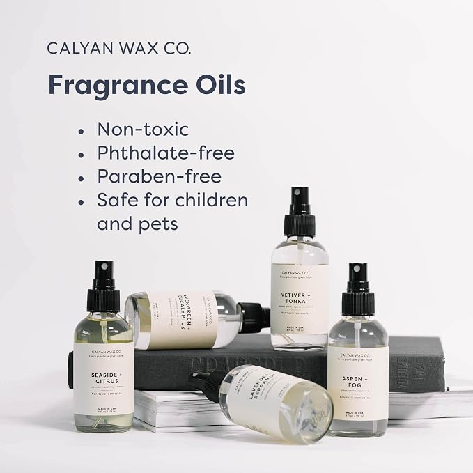 Calyan Wax Co. Evergreen & Eucalyptus Room Spray - Clean Air Freshener - Natural Room Deodorizer - Air Freshener Spray for Home - 4 fl oz