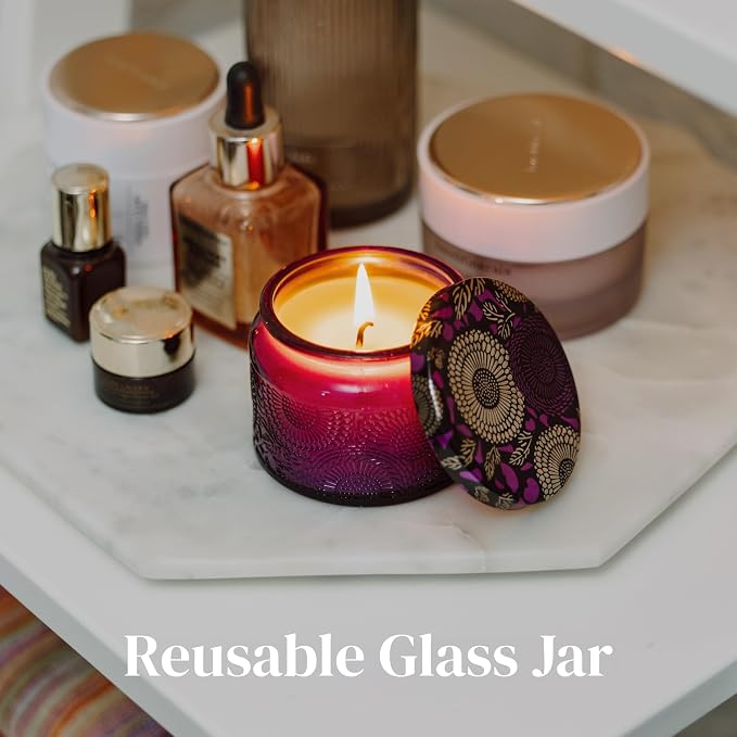 ADELEGOURDAIN Aromatherapy Scented Gift Set - 4 Soy Wax Candles & 2 Fragrance Sachets - Calming Jasmine, Bergamot, Berry & Breeze Scents in Glass Jars - Home, Bath & Relaxation Mother's Day Presents