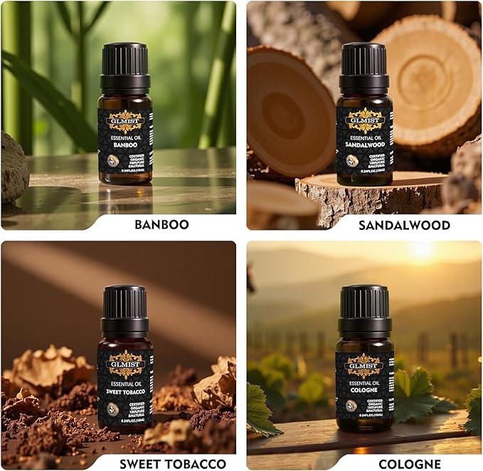 Essential Oils Set, Fragrance Oil for Diffusers Charming Mans Kit | 8 Packs Essential Oils for Diffusers for Men, Home and Party, Classic Fragrance Oil for Variety Use As Great Gift for Men
