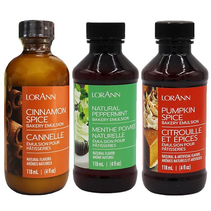 Lorann Oils Variety Bakery Emulsion: Multiple Flavors, Perfect for Enhancing Baking Variety in Cakes, Cookies & Desserts, Gluten-Free, Keto-Friendly, Baking Essential for Your Kitchen, 4oz per Bottle