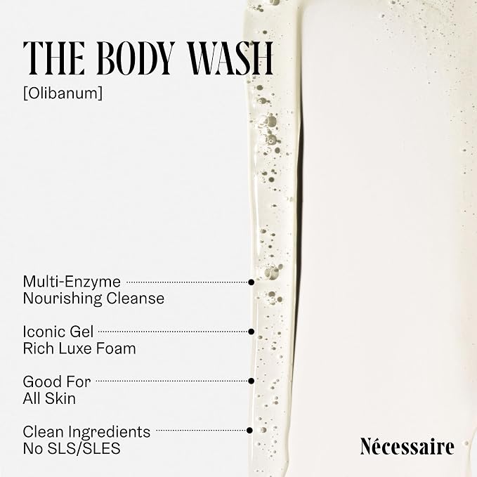 Nécessaire Body Essentials - Skin Care Gift Set For Women + Men - Travel-Size Body Wash, Body Lotion + Deodorant | Dermatologist-Tested. Hypoallergenic | Vegan | Aluminum-Free Deodorant (Olibanum)