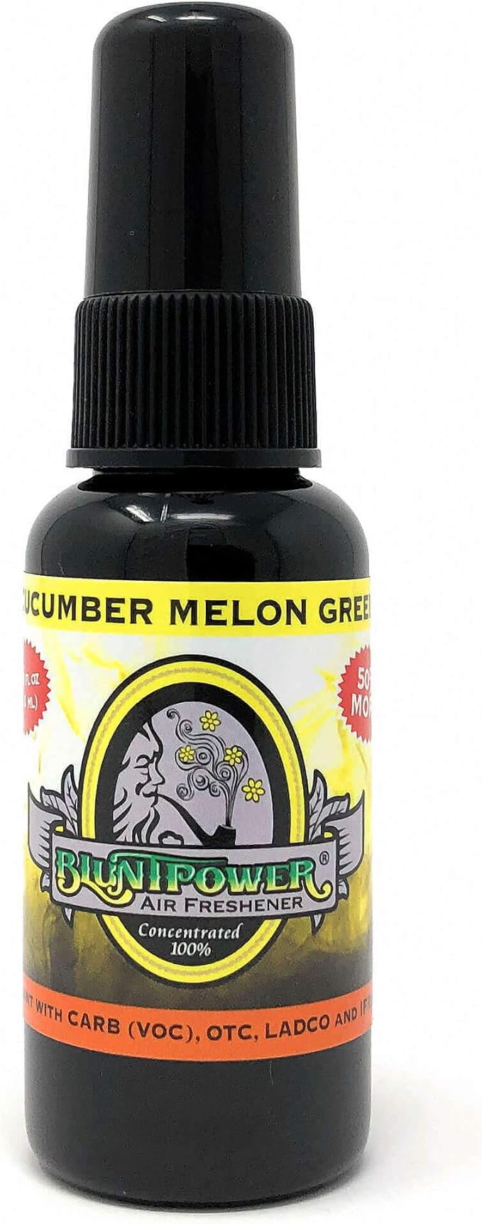 BluntPower (Cucumber Melon Green, 1 Pack) Concentrated Air Freshener for Room and Car Spray - Oil-Based Diffuser Spray Bottle - Long-Lasting Bathroom Spray, Car Freshener, & Odor Eliminator Spray