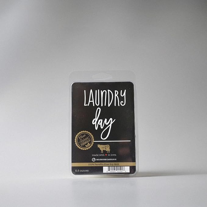 Milkhouse Candle Company Laundry Day Soy Wax Melts - Sun-Dried Linen | Dewy Greens | Gentle Breeze Scented - 5.5 oz, Hand-Poured, Made in the USA