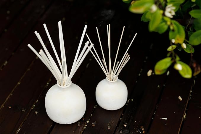 Blueme Focus Wellness Diffuser Oil Refill | Eucalyptus & Lime | 16.91 Fl Oz - Refillable Diffuser, Essential Oils, Ceramic, Rattan Reeds | Large