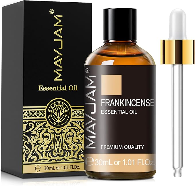 Frankincense Essential Oil 30ML/ 1.01FL.OZ, MAYJAM Pure Aromatherapy Frankincense Oil for Massage, Diffuser, Soap Making, Long Lasting Scents