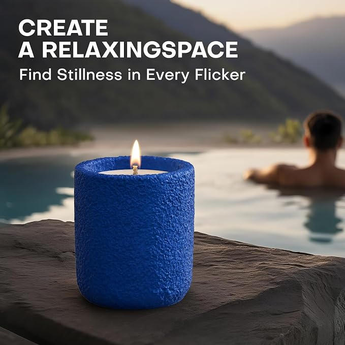 Scented Candles for Home, Natural Soy Wax Candle Gift, Non-Toxic Cement Jar Candles, Luxury Aromatherapy for Stress Relief, Housewarming Gifts, Highly Scented, Home Décor, Oak and Cedar