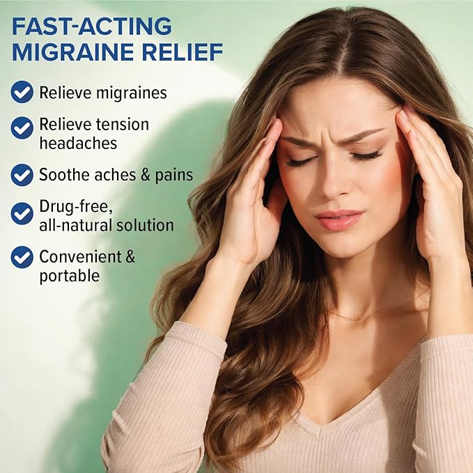 MOXE Migraine Relief Nasal Inhalers, Essential Oils for Headaches & Tension Relief, Portable Aromatherapy, Easy-to-Use, Pure & Undiluted, Peppermint, Spearmint, Eucalyptus, Tea Tree, 3 Pack