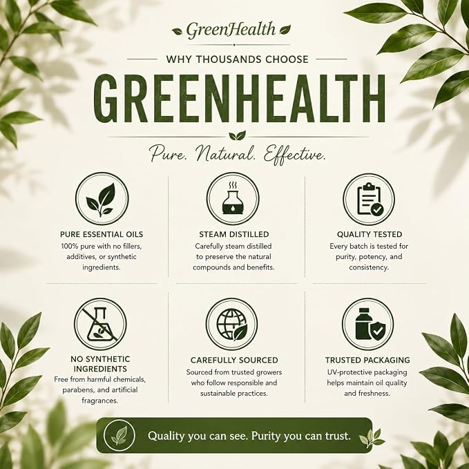 2 Bottles - 16 fl oz Tea Tree Essential Oil (100% Pure & Uncut), Aluminum Bottle - GreenHealth