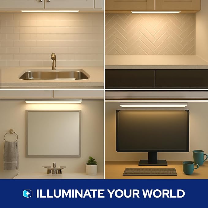 KASTLITE Curved Under Cabinet Light Cover Replacement | Custom Length White Ribbed Acrylic Undercabinet Lens Diffuser | 2-7/8"W x 1-3/8"H | Kitchen Bathroom Vanity Undercounter Lights | Shape F