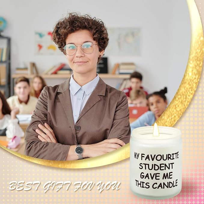 Lihome Teacher Appreciation Gifts - Funny Teacher's Day, Birthday, Thanksgiving, Christmas Gifts, Vanilla Coconut Candles
