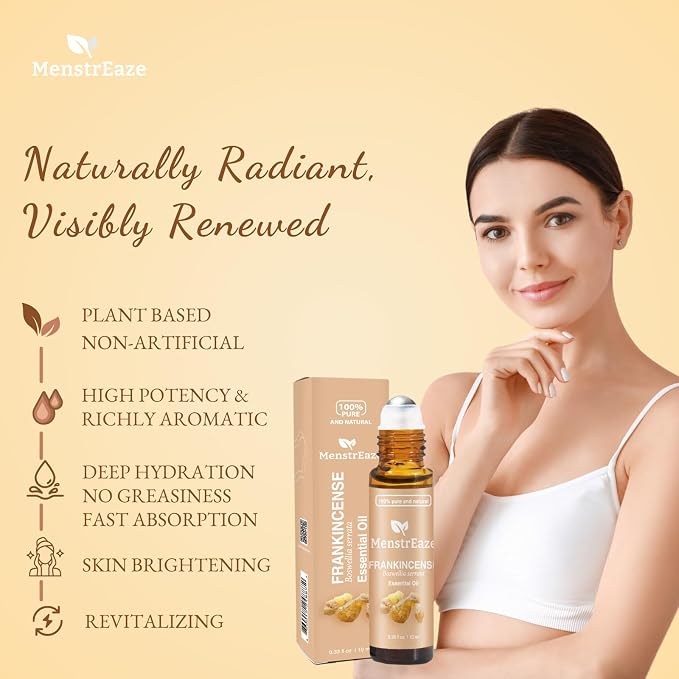 Frankincense Essential Oil Duo Roll On – 100% Pure & Natural Day & Night Bundle | Castor Blend for Nighttime Repair, Grapeseed Blend for Daytime Glow, | Wrinkles, Eye Care, 2 x 10ml