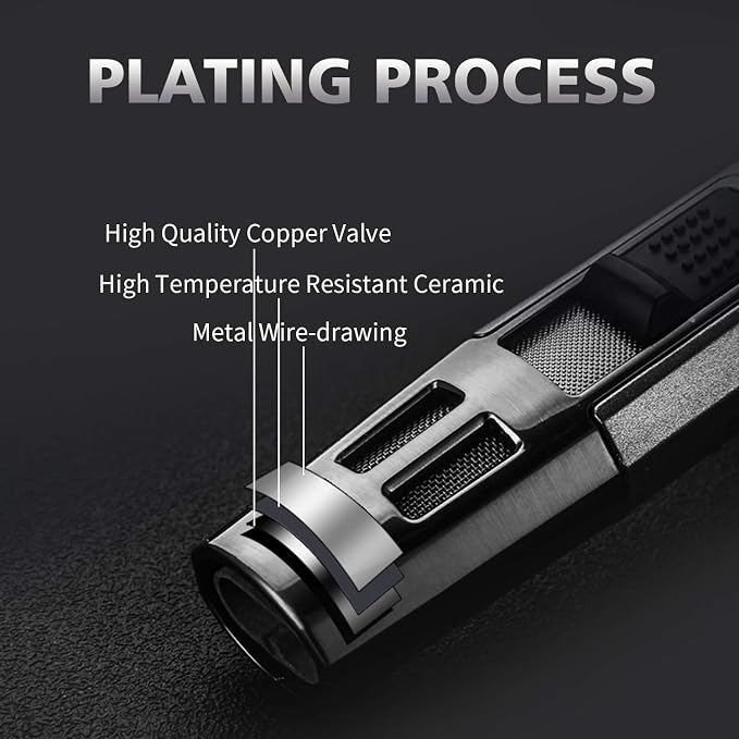 Zoocura Torch Lighter Butane Lighter Refillable Jet Flame Torch Lighters Windproof Gas Long Torch Lighter Adjustable Butane Pen Lighter for Candles Grill BBQ Stove Camping(Gas Not Included)