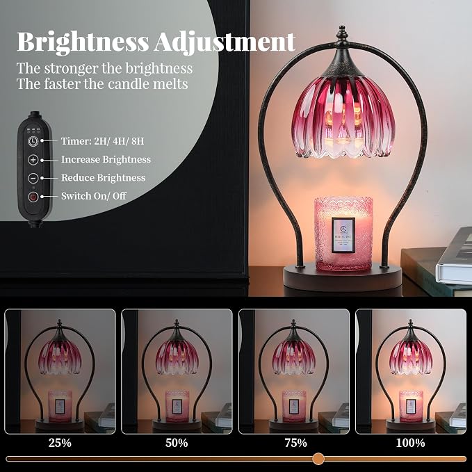 GOODBUY Candle Warmer Lamp, Dimmable Candle Warmer with Timer, Vintage Candle Wax Warmer for Jar Candles House Warming Gifts New Home, Birthday Gifts for Mom Women, Home Decor for Bedroom Living Room