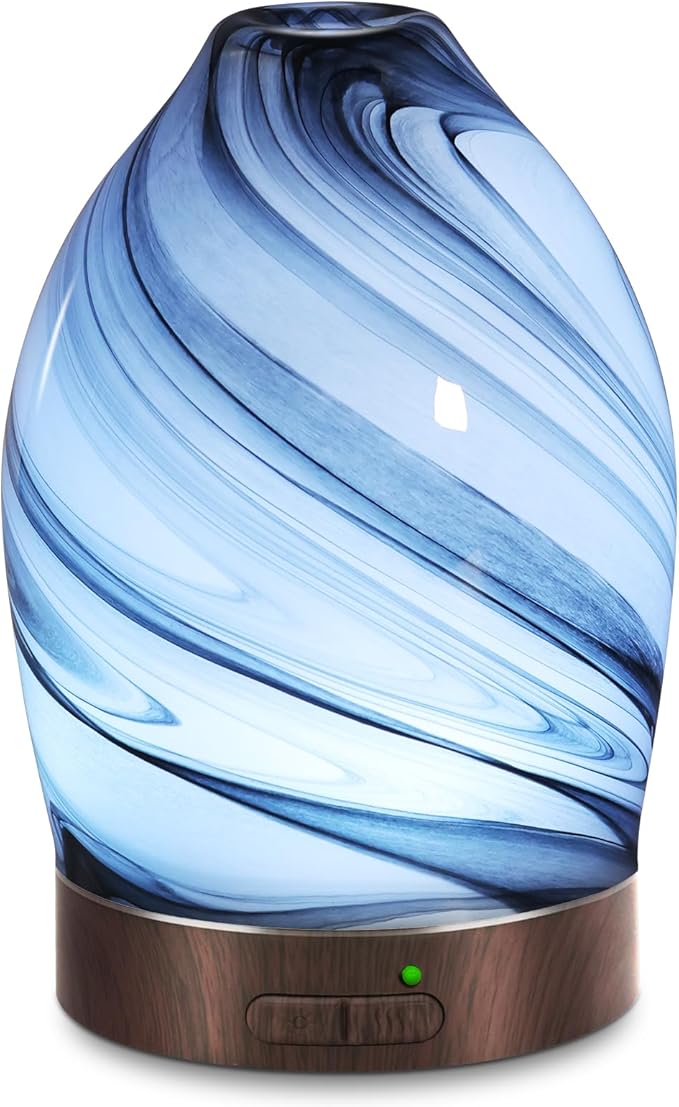 Essential Oil Diffuser Diffuser -Aromatherapy Diffuser for Essential Oils with Timer and 7 Colors LED Light Ultrasonic Diffuser with Auto Shut-Off, Home Office Decor&Gift（Storm Cloud）
