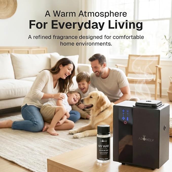 AROMELY My Way Diffuser Oil Blend | Luxury Home Fragrance Oil for Diffusers | Inspired by 1 Hotel | Signature Scent with Notes of Leather, Cardamom, Lemon, Cedarwood, Iris & Amber | 50ml