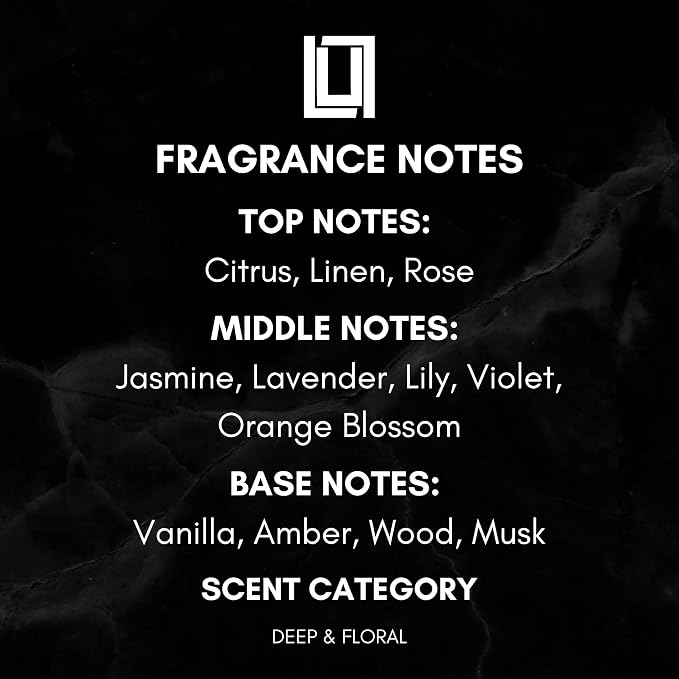 Lulu Candles | Reed Diffuser Set | Amber, Rose & Sheer Musk | 6 Reed Sticks | Scent Diffuser for Bedroom Bathroom Living Room & Office (4.2 FL Oz.)