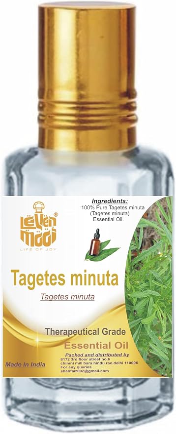 LEVENMOOI TAGETES MINUTA (Tagetes Minuta) Pure & Natural Therapeutic Grade Essential Oil Glass Without Dropper (5ml)
