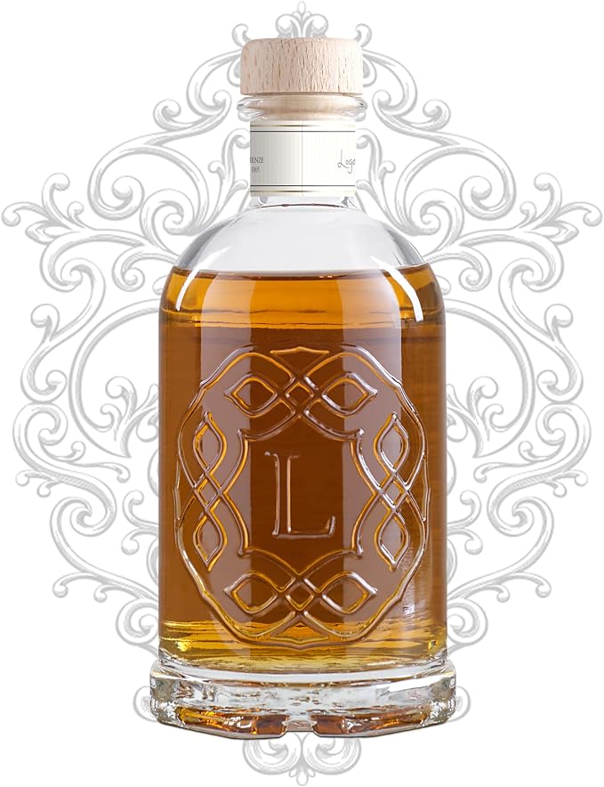 Logevy Firenze 1965 Tabacco Toscano – Tuscan Tobacco Luxury Home Fragrance Diffuser from Master Perfumer in Italy with Sweet Musky Notes in Elegant Glass Bottle with 10 Natural Bamboo Reeds – 250ml