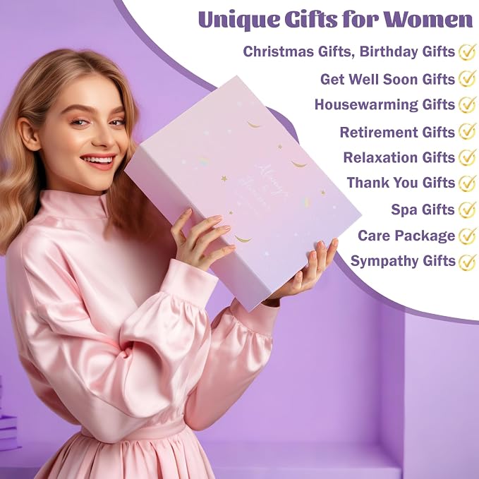 11 Pcs Birthday Gift for Women Mother Gifts Set Spa Gift Baskets for Women Get Well Care Package for Mom Her Wife Friend