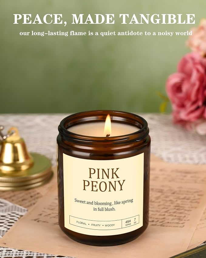 4 Pack Scented Candles for Women: 28oz Natural Soy Candles for Home Scented, Up to 200H Burning, Aromatherapy Candle Set, Jar Candle Gift Set for Bath Meditation, Birthday Valentine's Day Gifts