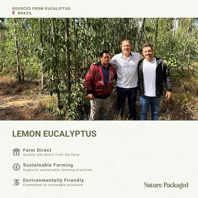 Lemon Eucalyptus Oil by Eucaliptus from Brazil - Pure Lemon Eucalyptus - 100% Pure Steam Distilled Natural Aceite de Eucalipto Limón - Aromatherapy - Premium Therapeutic Grade - 15ml