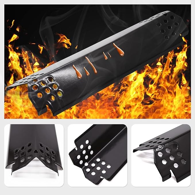 Criditpid Grill Replacement Parts for Nexgrill 2 Burner 720-0864M, 720-0864, 720-0830H, 720-0888N, 720-0888, Grill Heat Plate Shields, Burners and Igniters for Nexgrill 720-0864M Replacement Parts