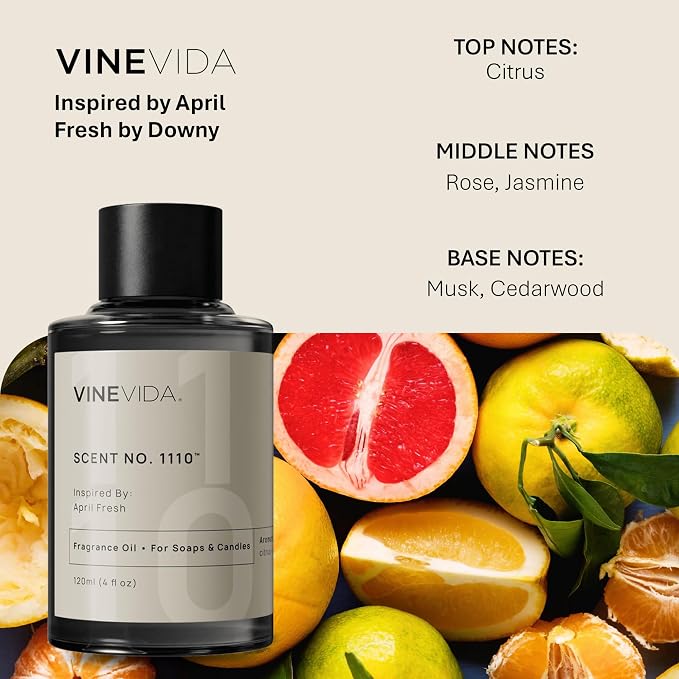 VINEVIDA [4oz] Fresh Fragrance Oil for Soap Making - Scents for Candle Making