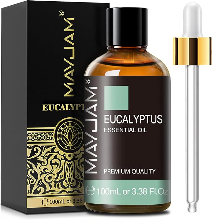 Eucalyptus Essential Oil, MAYJAM 3.38fl.oz Large Bottle Pure Essential Oils, Perfect for Living Room Bedroom Office Car Use