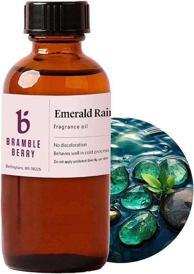 Bramble Berry Emerald Rainfall Fresh Rain & Foliage Scent for Soap Making, Candles, Lotion, Bath Bombs & Perfume | Skin Safe, Vegan, Paraben & Phthalate Free, DIY Craft Essential