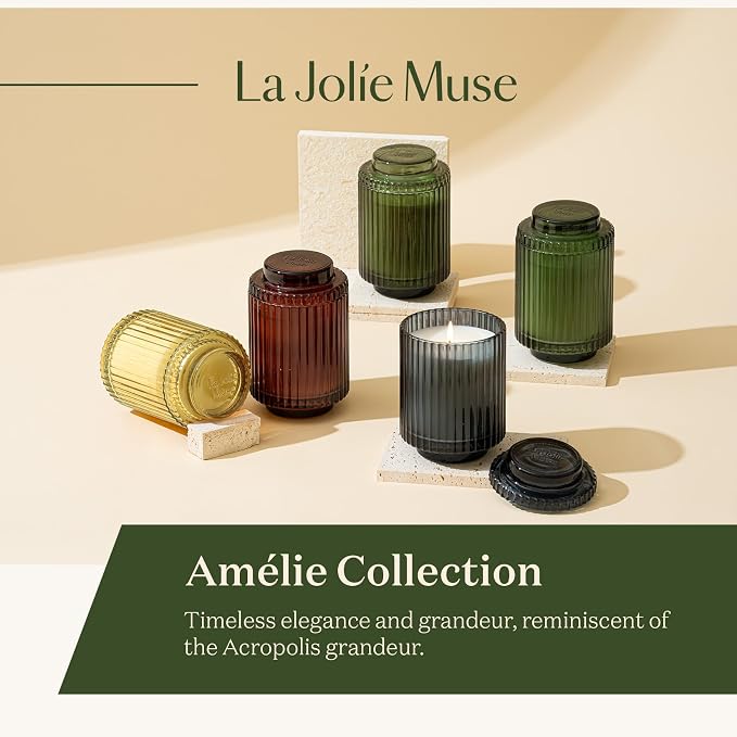 LA JOLIE MUSE Yuzu & Neroli Blossom Candles, Scented Candle Gifts for Women&Men, Natural Soy Candles, Long Burning Luxury Jar Candle, 11oz