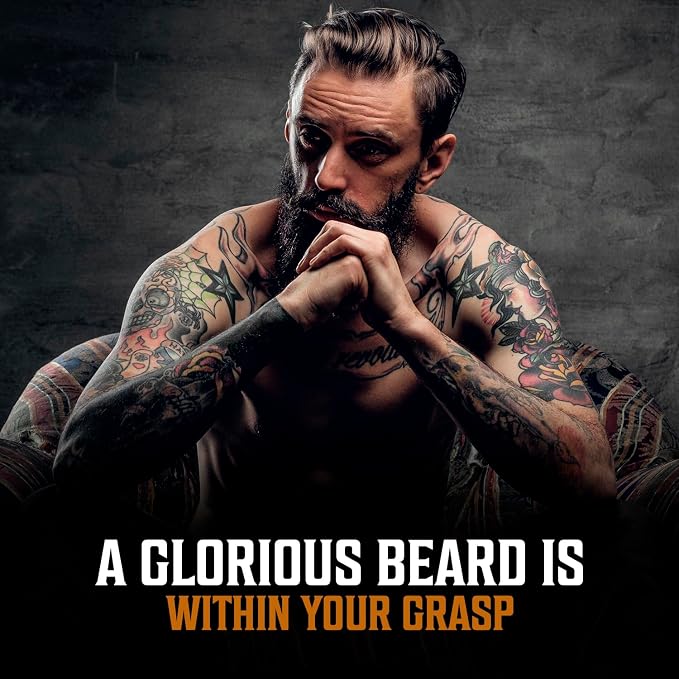 Viking Revolution - Ultimate Beard Kit Coffee and Whiskey - Beard Grooming Kit for Men with Beard Brush, Beard Comb, Beard Balm, Beard Oil, Beard and Moustache Scissors - Husband Gifts for Men