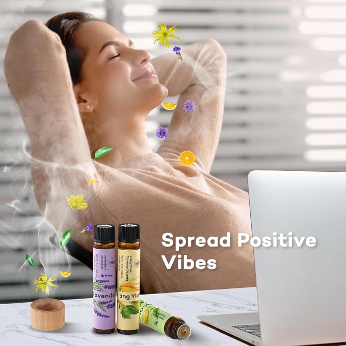 Umisleep High-Potency Essential Oils Set for Better Sleep & Relaxation - Lavender, Sweet Orange, Ylang-Ylang - Long-Lasting Essential Oils for Diffusers, Aromatherapy, Humidifiers - 3 x 10 ml Gift Set