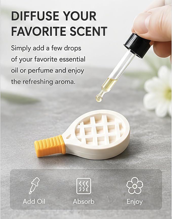Golf Car Air Freshener Vent Clip Set (3 Pack), Plaster Diffuser, Cute Car Accessories (Essential Oil Not Included)