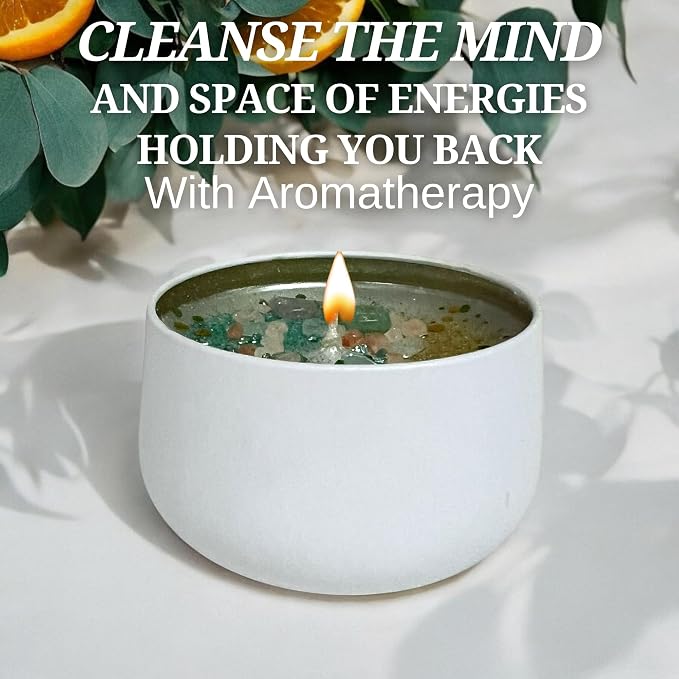 – Aura Cleansing Candle | Spiritual Soy Wax Ritual Candle for Energy Clearing, Protection & Healing | Wiccan, Pagan, Hoodoo, Conjure & Reiki Practices (Small 4oz)