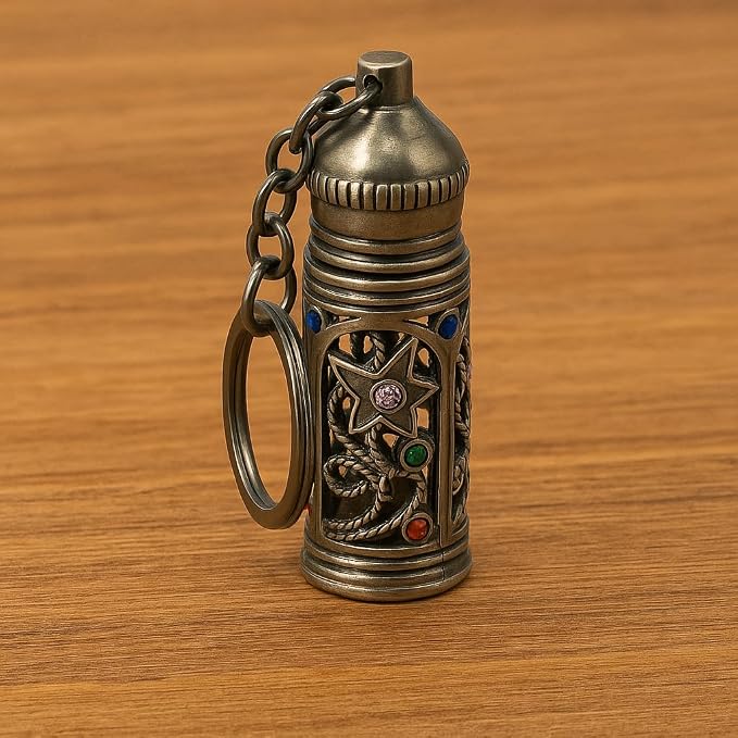 Anointing Oil Bottles 5ml- Refilable Anointing Oil Bottle Keychain - Travel Size Container with Applicator