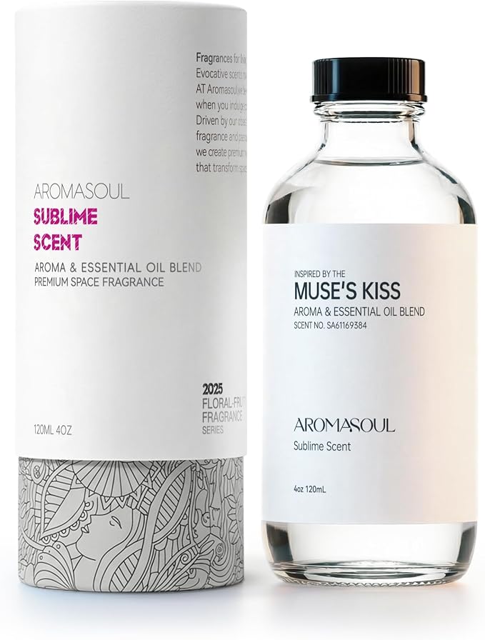 Hotel Diffuser Oil Muse's Kiss Scent - Premium Fragrance Oil for Ultrasonic and Waterless Diffuser - 120 mL, 4 fl oz