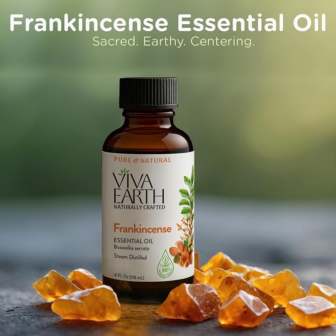Frankincense Essential Oil – 100% Pure and Natural Frankincense Essential Oil for Skin, Hair and Scalp, Diffusers, Massage, DIY Soap and Candle Making, – with Dropper, 4 oz