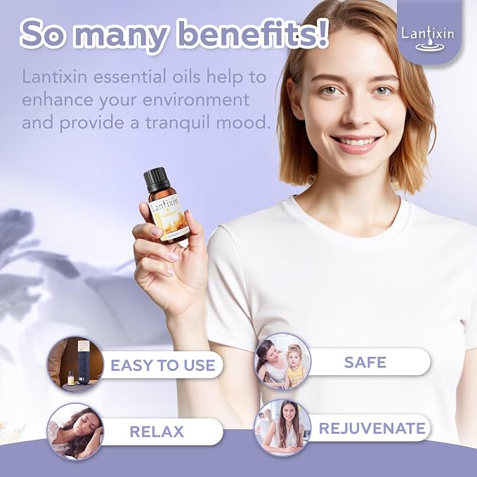 Lantixin 100% Pure Frankincense Essential Oil 15ml/0.5 fl oz Undiluted – Aromatherapy Diffuser Oil for Massage, Soothing, Redness Reduction,Candle Making,Skin Firming & Mood Balance