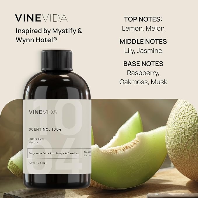 VINEVIDA [128oz] Scent No.1004 Inspired by Wynn Hotel Fragrance Oil for Candle Making and Soap Making - Premium Candle Scents for Soy Candles