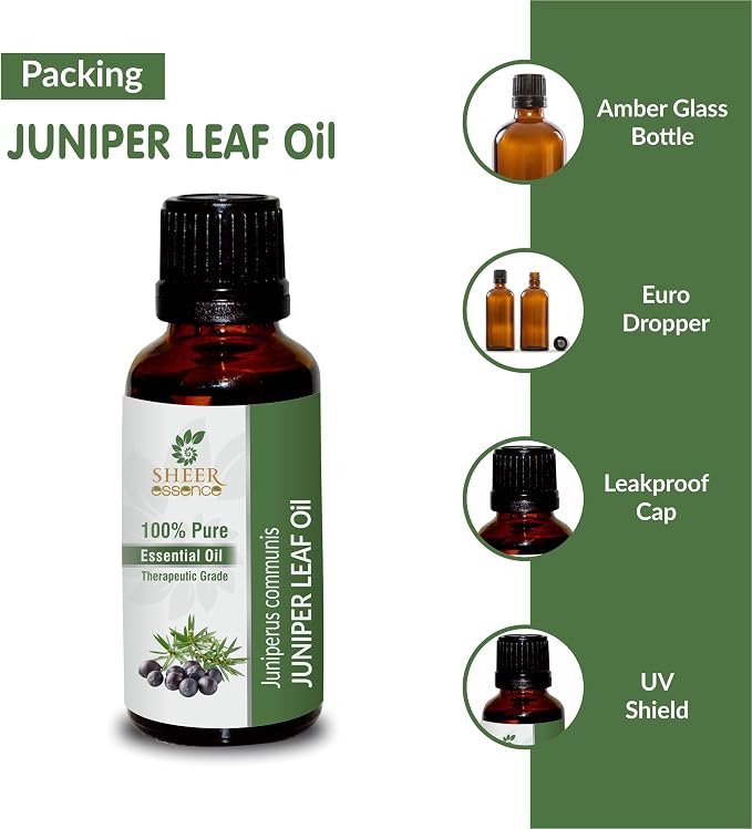 Juniper Oil -(Juniperus Communis)- Essential Oil 100% Pure Natural Undiluted Uncut Therapeutic Grade Oil 0.33 FL.OZ