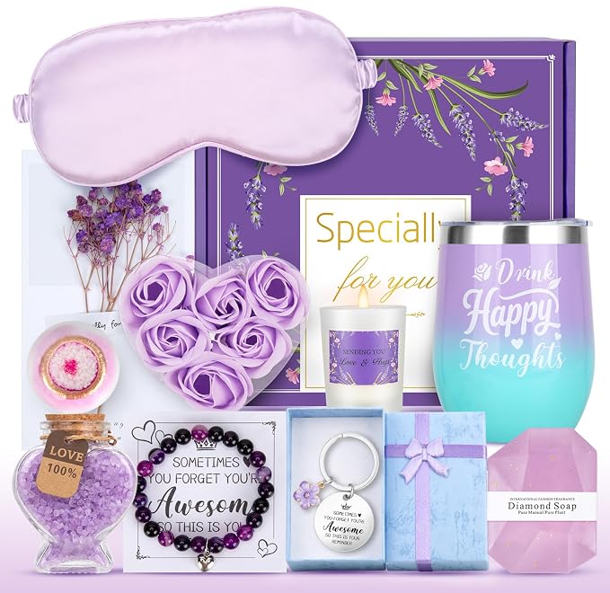 Birthday Gifts for Women, Get Well Gifts Basket for Women, Self Care Gift Relaxing Spa Gift Set for Her, Christmas Mothers Day Gifts for Mom, Best Friend, Girlfriends, Wife, Sister and Coworkers