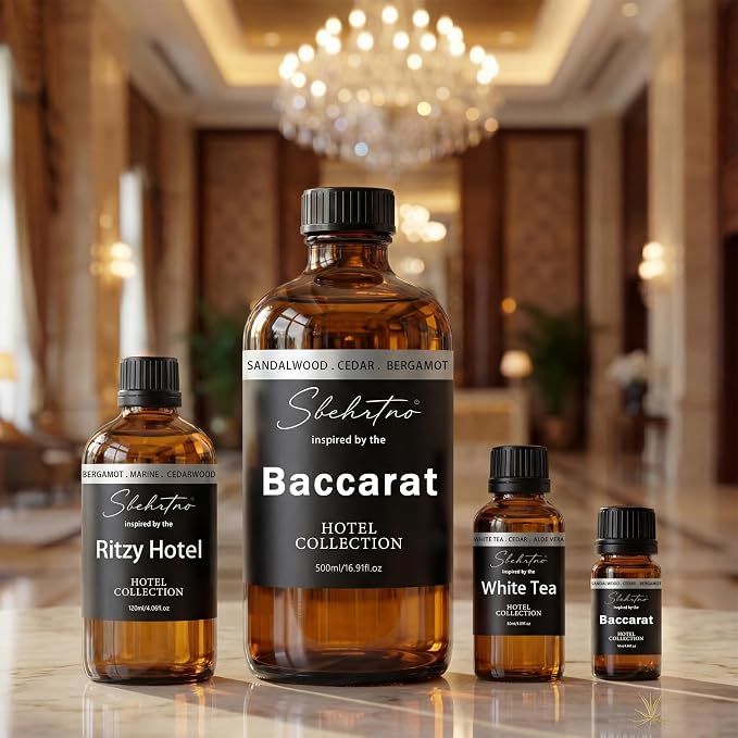 Hotel Collection Diffuser Oil – Inspired by Baccarat Hotel Scent – Sandalwood, Bergamot & Cedarwood – for Essential & Waterless Diffusers (1 Fl Oz (Pack of 1))