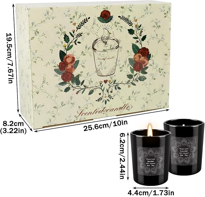 12-Pack Scented Candles Gift Set, 2oz Soy Wax Aromatherapy Candles with 6 Assorted Fragrances, Hand Poured Natural Essential Oil Jar Candles for Home Office Yoga Decor, Birthday Christmas Mother's Day